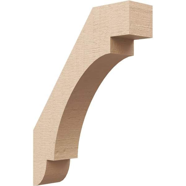Ekena Millwork 3-inch W x 12-inch D x 16-inch H Aspen Rough Cedar Woodgrain TimberThane Knee Brace, Primed BRCUR03X12X16ASPRCPR - main